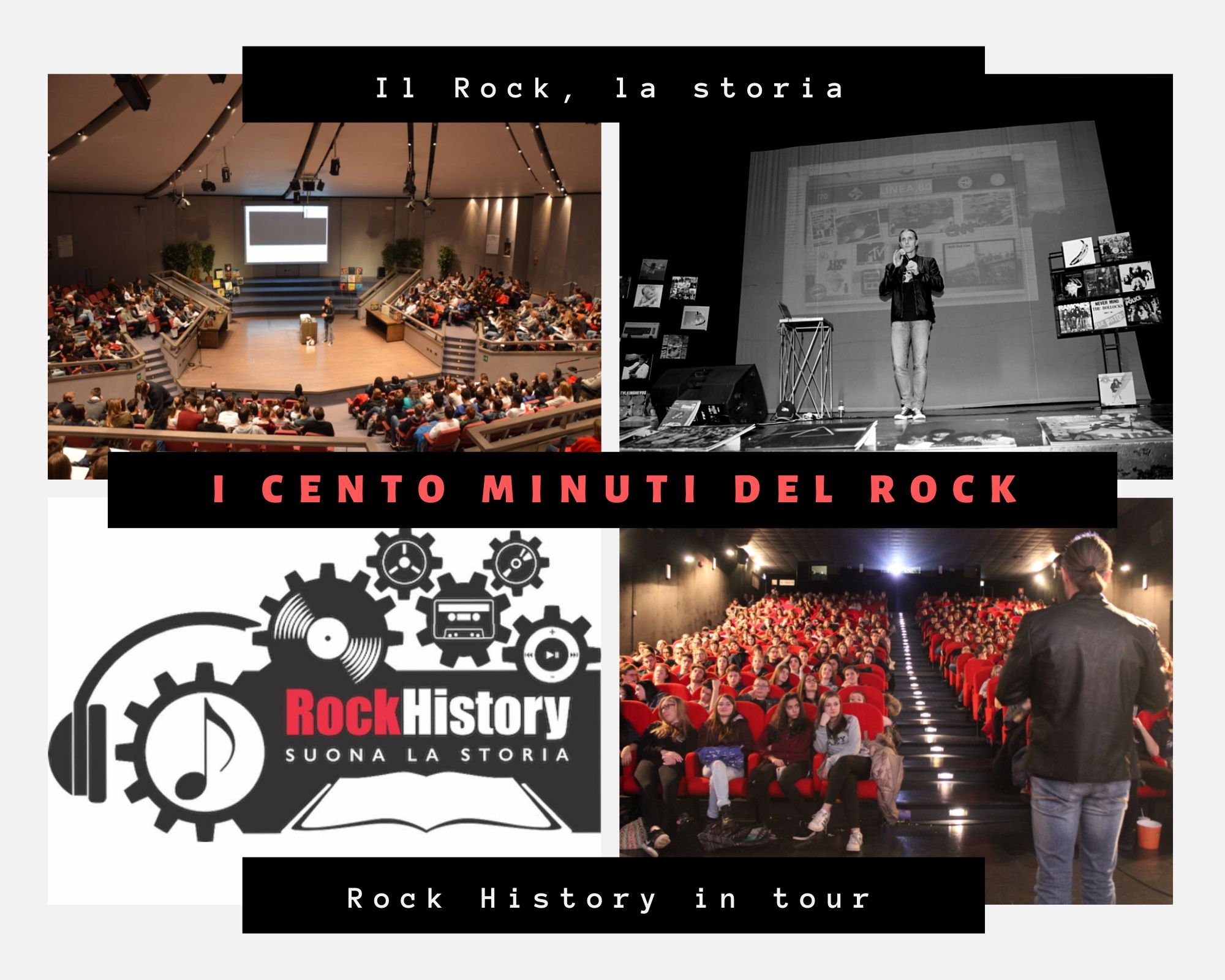Il progetto Rock History è nato nel 2012 da un'idea di Gabriele Medeot per parlare della storia degli ultimi 50 anni ai ragazzi delle scuole attraverso il Rock. Da quando è partito, Rock History non si è più fermato e oggi prende il via la campagna di crowdfunding per far arrivare il progetto in tutta Italia.