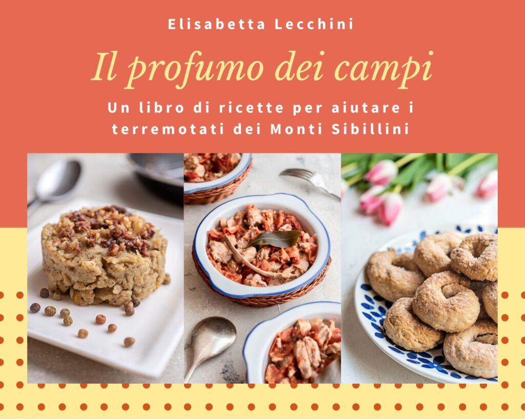 Elisabetta Lucchini, insieme ad altre 13 Food Blogger, ha scritto un libro di ricette tipiche della cucina dei Monti Sibillini. Il ricavato delle vendite aiuterà i terremotati del Centro Italia